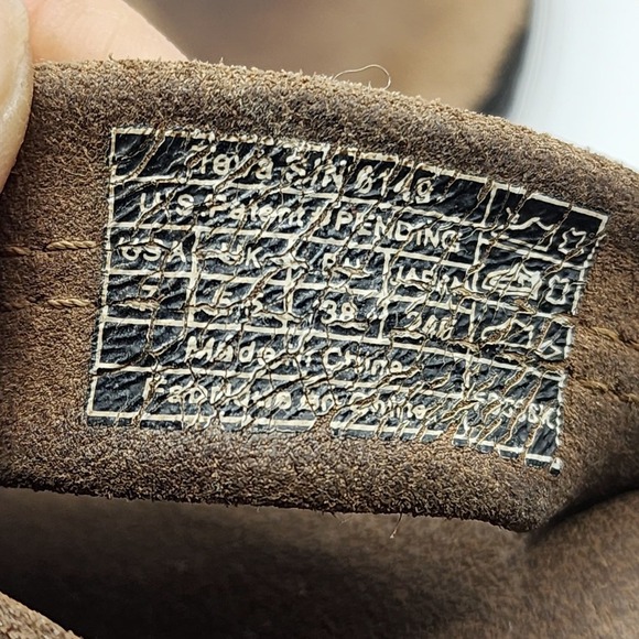 Teva Leather Sandals Womens 7 Brown Flip Flops Flats Casual Comfort Used - Picture 2 of 8